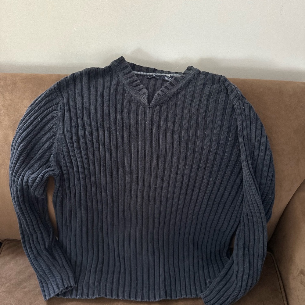 Structure Men's Navy blue V-Neck Sweater
